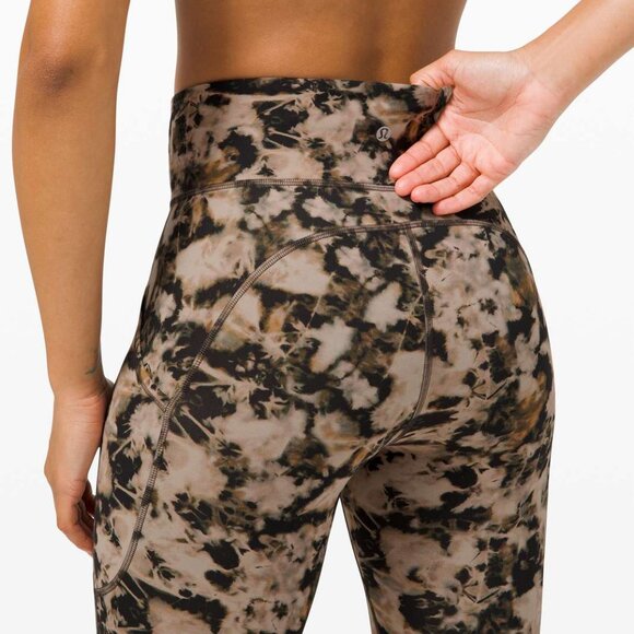 Lululemon Invigorate High-Rise Tight 25" Everlux In Dispersed Light Raw Linen - Picture 4 of 9